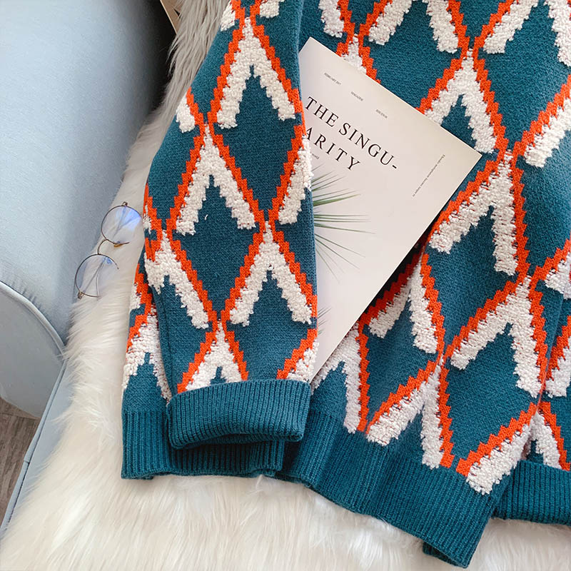 Lazy Wind Stehkragenpullover Damen Winter verdickt mittellang locker 4908