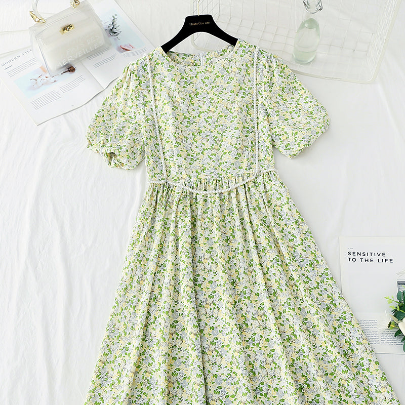 New French pearl suspender long skirt sweet temperament small skirt 4869