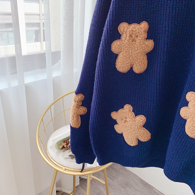Bear sweater new sweater top 5041