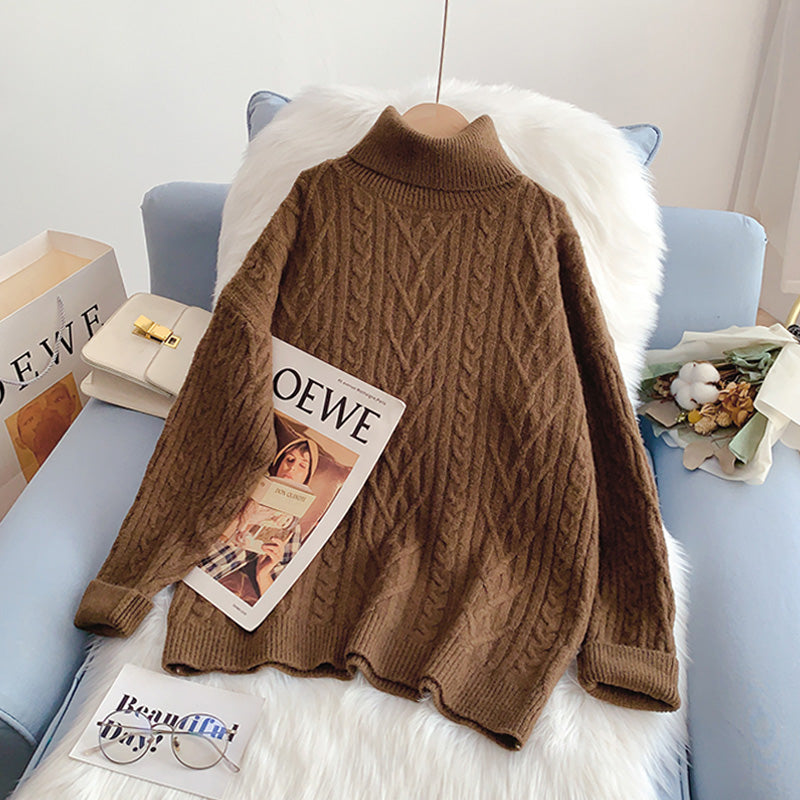 Vintage twist turtleneck sweater bottomed shirt 5012