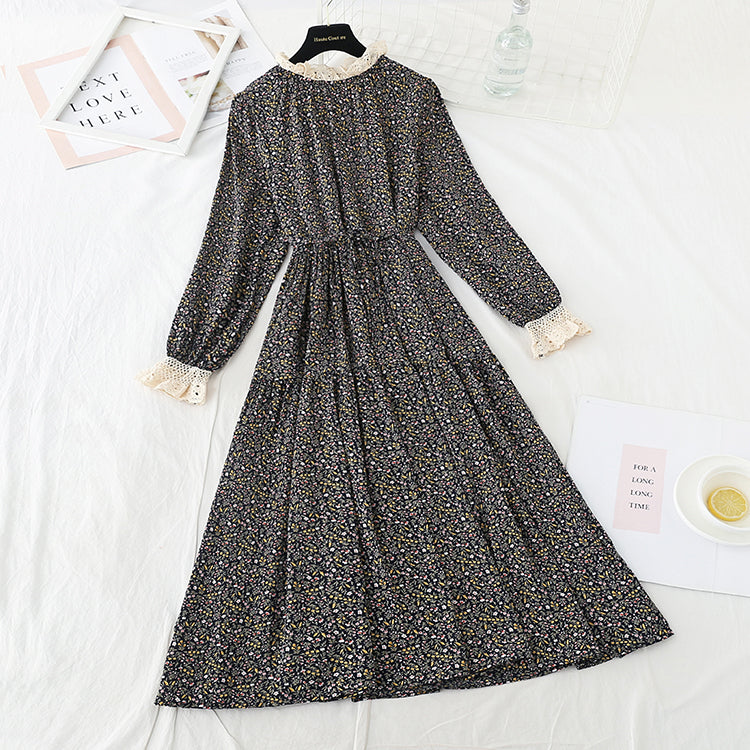 The new waist is slim, long skirt temperament is bottomed skirt 4727