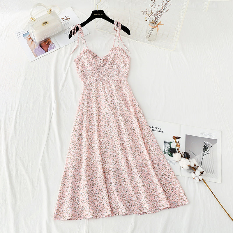 Small man suspender floral dress gentle wind 4891