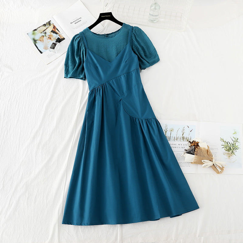 New French retro western style aging skirt two piece set 4641