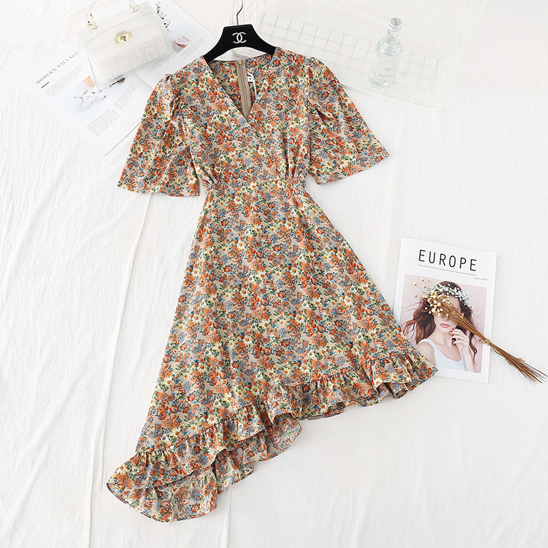 Nouvelle petite jupe queue de poisson à volants irréguliers 4582