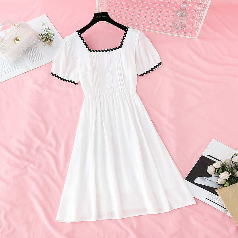 The new doll French Retro Tea Break skirt is slim at the waist 4690