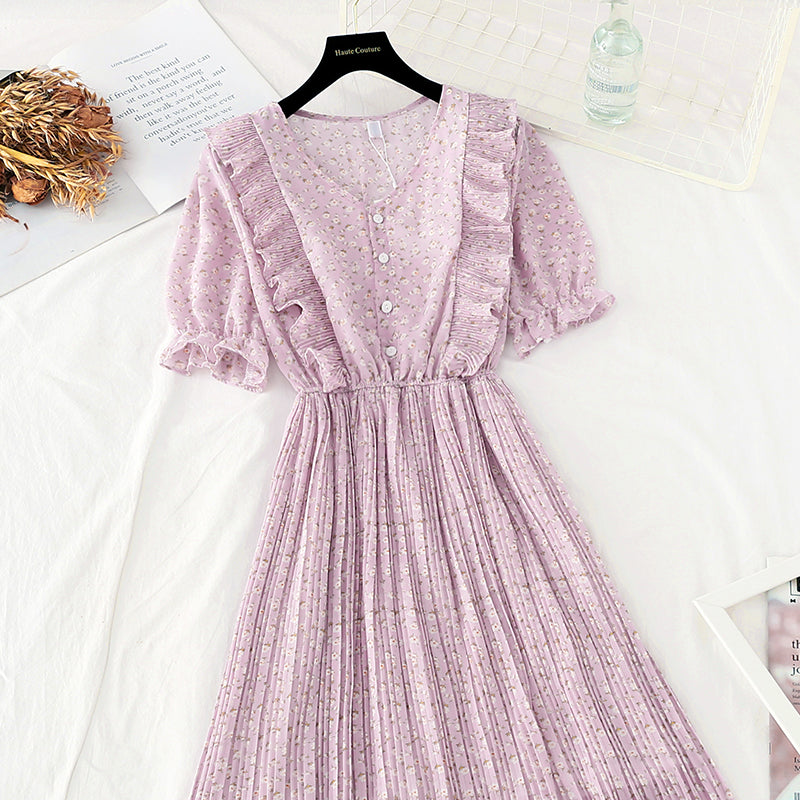 La nouvelle taille est fine. Jupe en mousseline de soie Robe de fée à vent doux français 4632