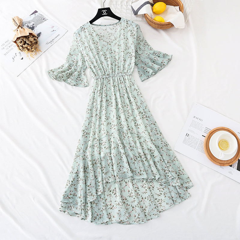 La nouvelle taille est fine. Jupe en mousseline de soie fée super xiansen jupe longue 4601