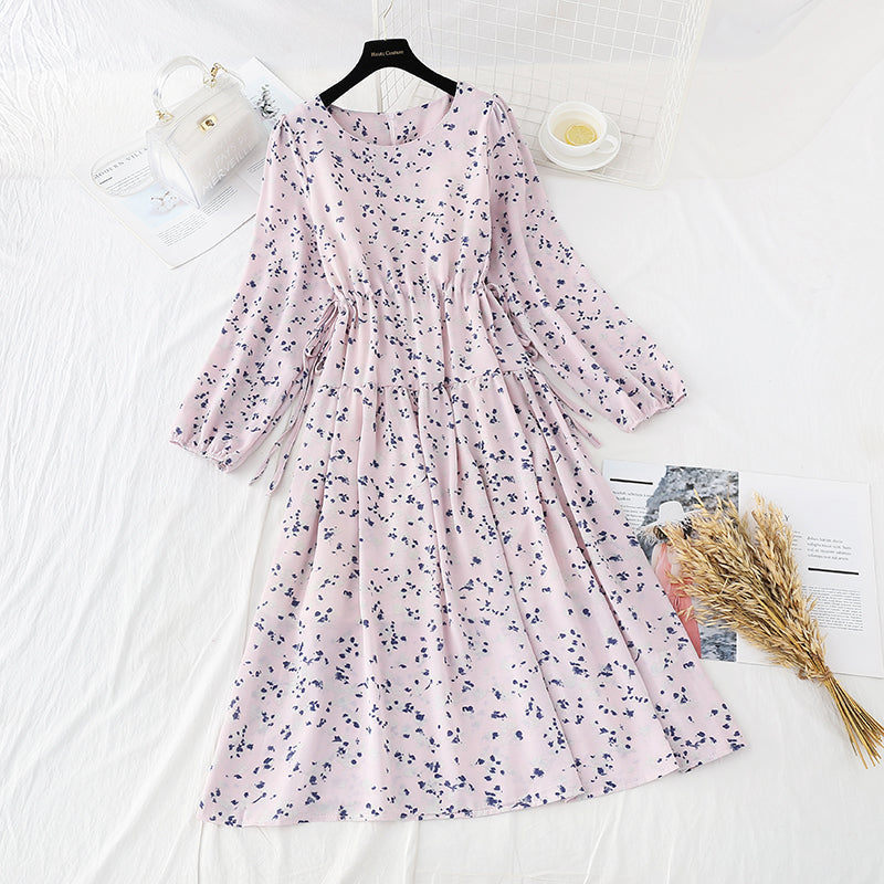 The new waist is slim, retro, gentle wind and snow spinning skirt 4522