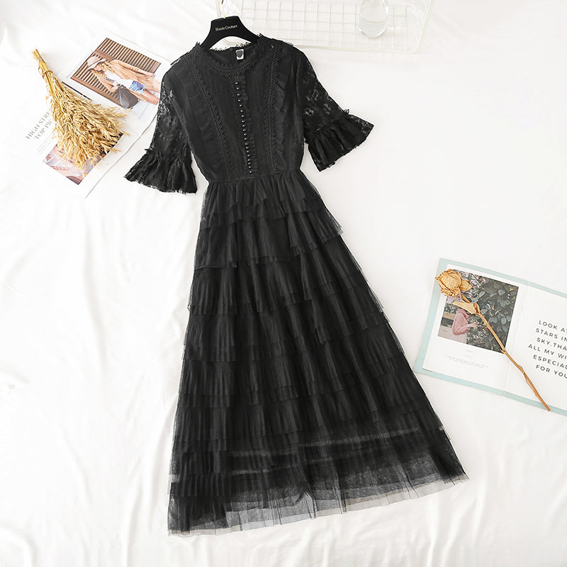 The new lace cake skirt with a slim waist 4390