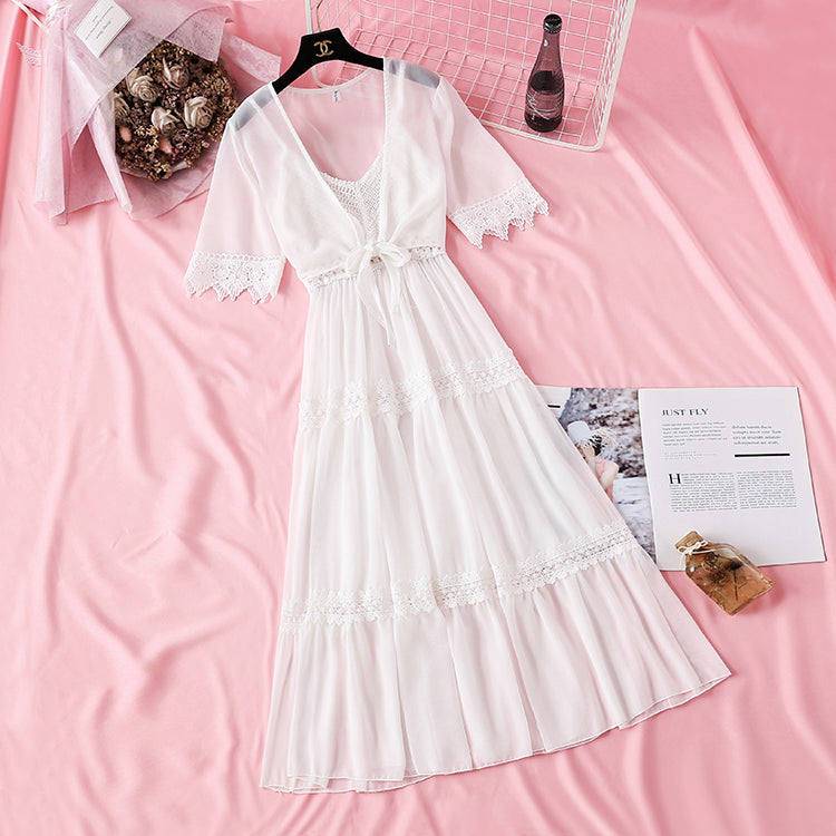 Suspender dress fairy super fairy long skirt 4106