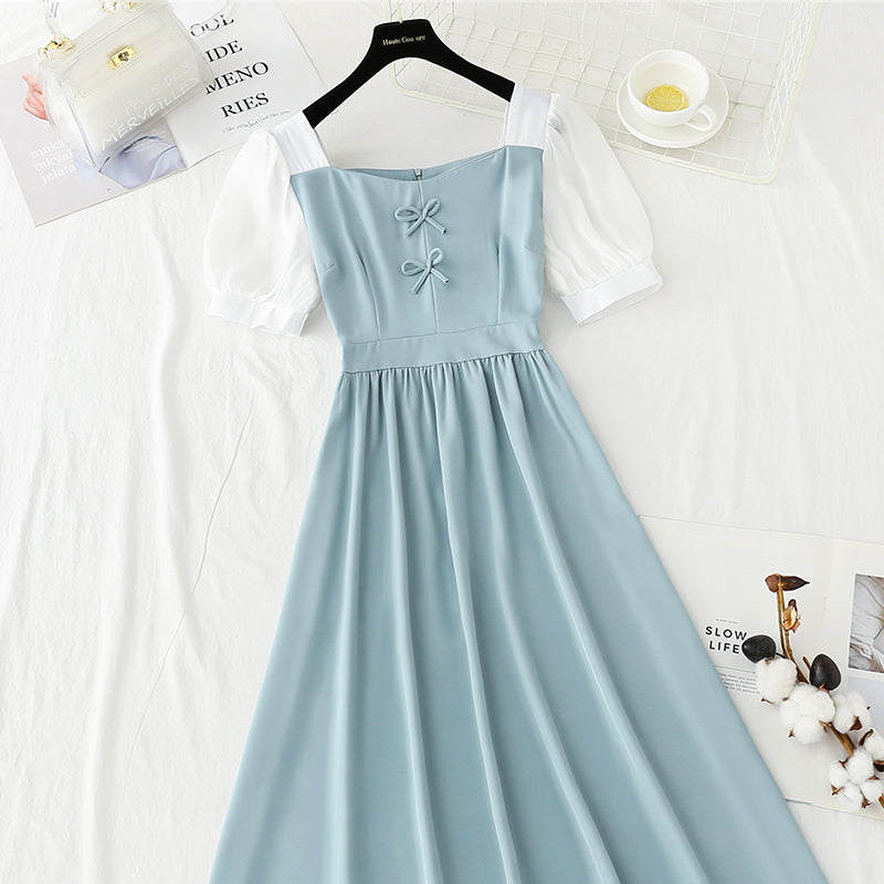 Thin French tea break skirt Kikyo first love temperament a-word skirt 4236