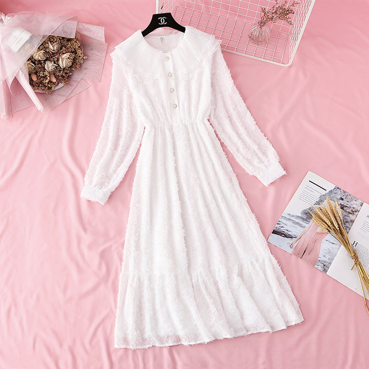 Chiffon Dress with French retro super fairy skirt 4012