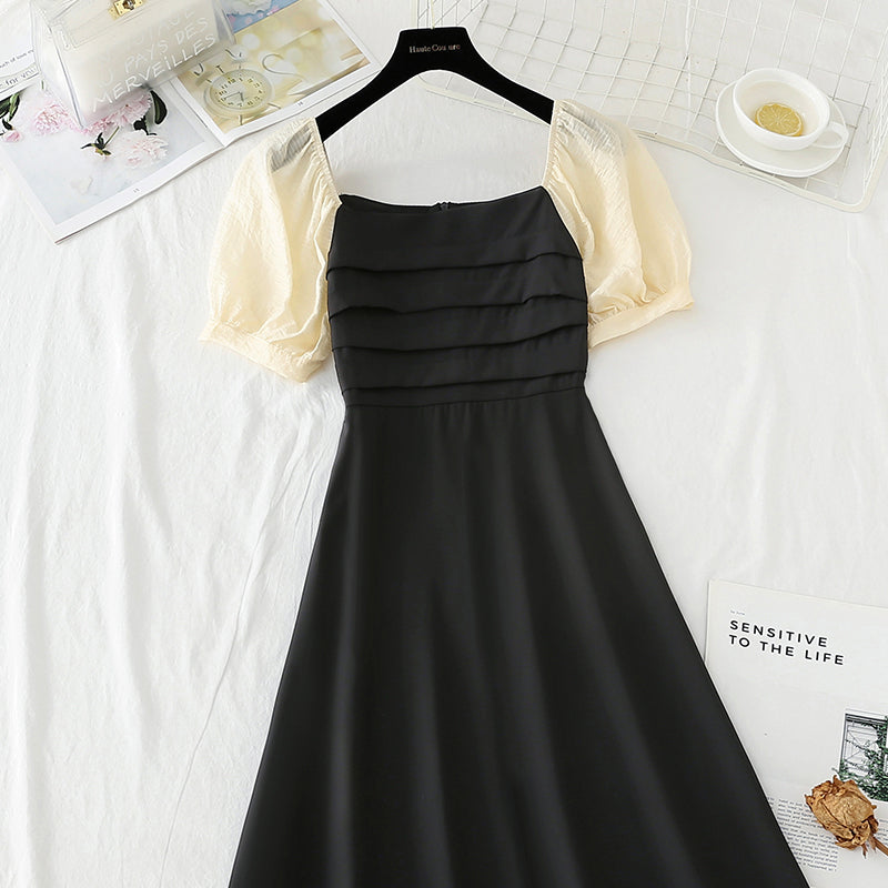 French retro one shoulder dress 3736