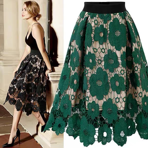 Fashion lace skirt, A-line short skirt 3630