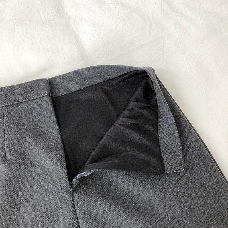 Solid color high waisted suit A-line skirt anti tarnish 5321