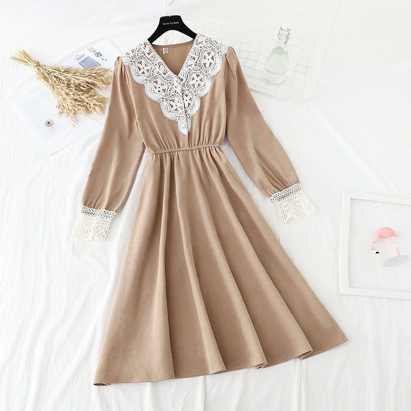 Neuer Spitzenrock Französischer Retro-Minoritätsrock in Schwarz 4564