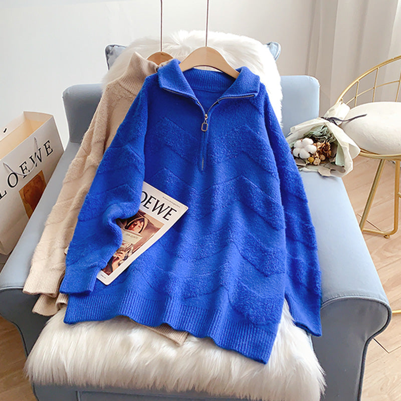 Klein blue turtleneck sweater Vintage sweater 5211