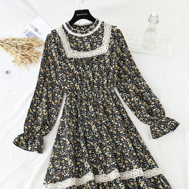 Versatile slim Floral Dress 4563