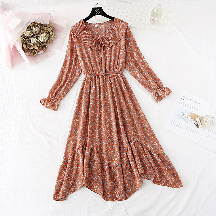 New small fresh broken flower fairy super fairy series irregular fishtail skirt 4016