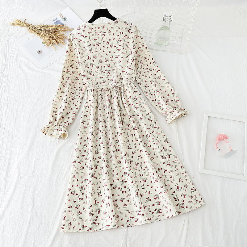 With coat and floral dress 4787