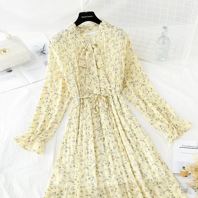 The new French Vintage chiffon skirt shows a thin temperament at the waist 4703