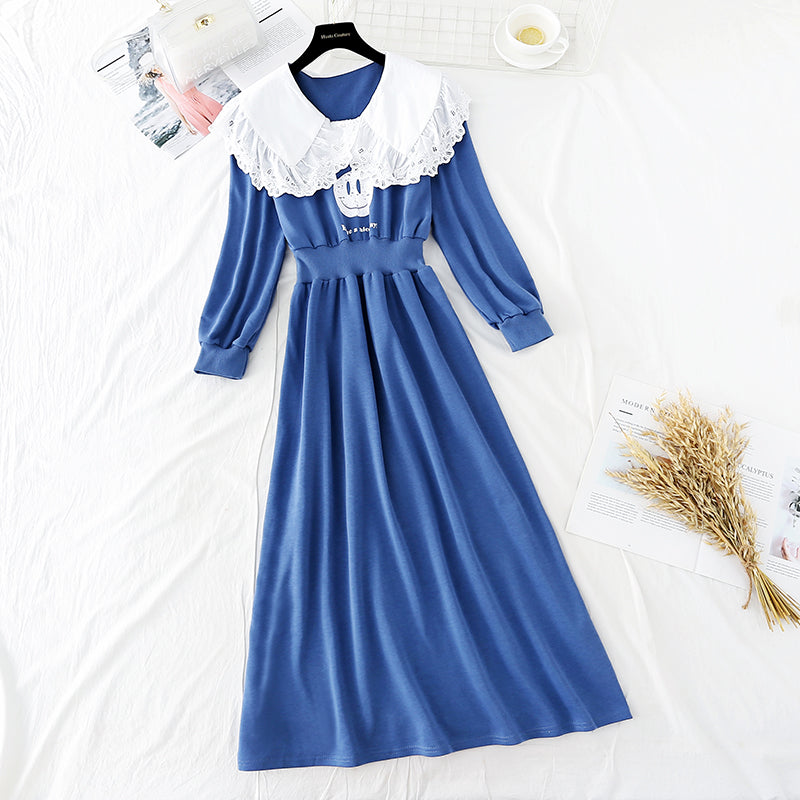 Lapel, smiling face, waist and thin skirt 3903