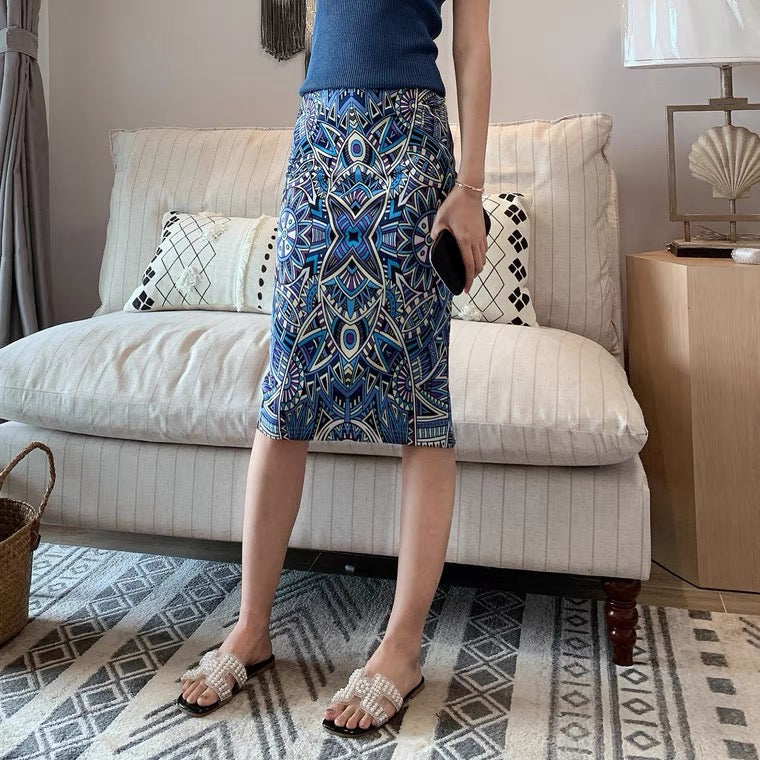 Jupe à carreaux en forme de losange, jupe Fanny haute fendue, jupe moulante tout-aller 3535