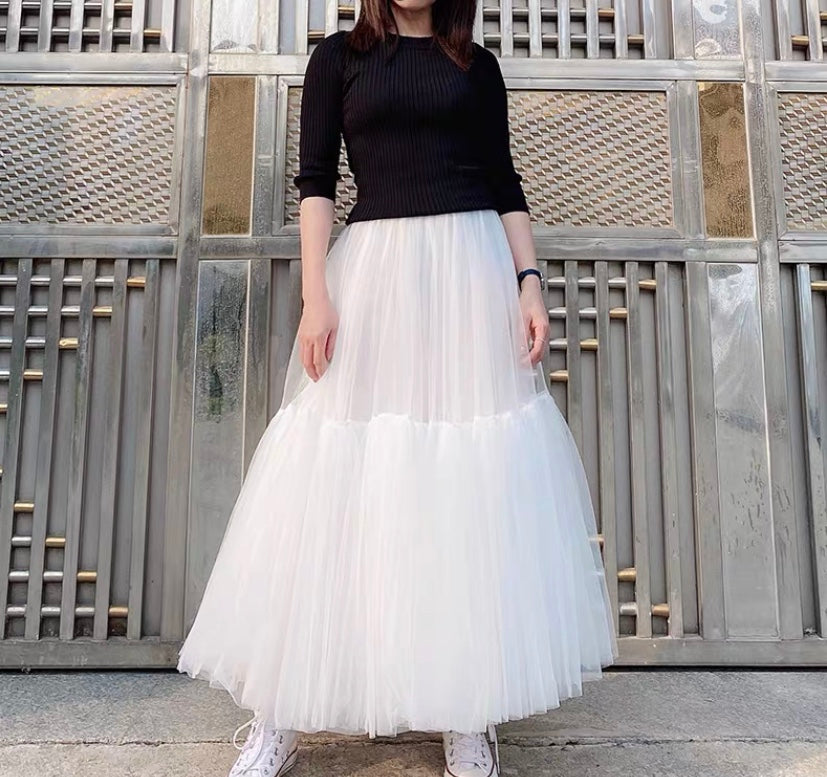Mesh skirt, summer tulle skirt, hot style super fairy bouffant skirt,TUTU SKIRT 3631