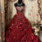 Burgundy Gorgeous Sweet A-line Girls quinceanera dress Birthday Party Prom Dress 16 Years Old Dress gh4316