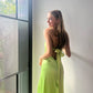 Green Fashion Elegant Spaghetti Strap Long Satin Tulle Ball Gown Evening Dress Wedding Guest Party Dress Prom Dress gh3765