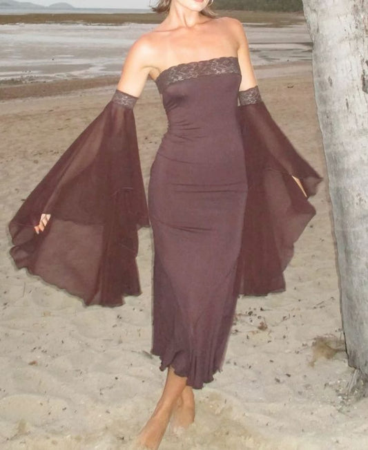 girlhomeshops - Vintage Fashion Elegantes Damenkleid lang Tüll Formales Einzigartiges Kleid gh5652