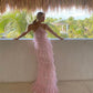 Pink Sweet Backless Long Tulle Ball Gown Evening Dress Party Dress gh3297