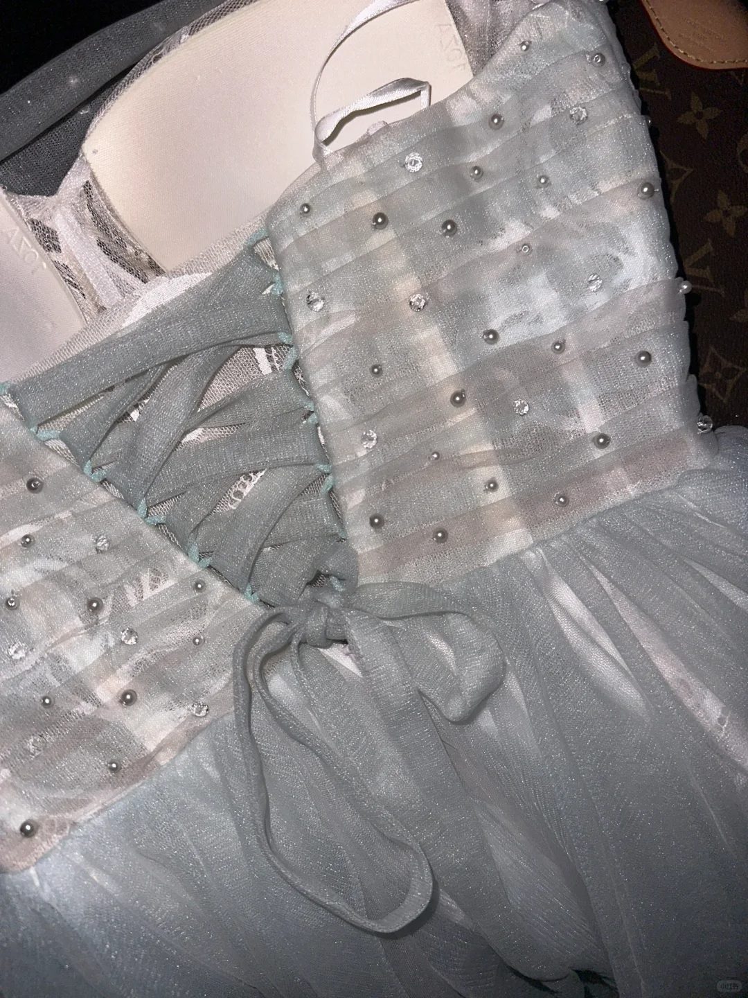 Tiffany blue tulle beaded tulle short homecoming dress prom dress evening dress gh4388