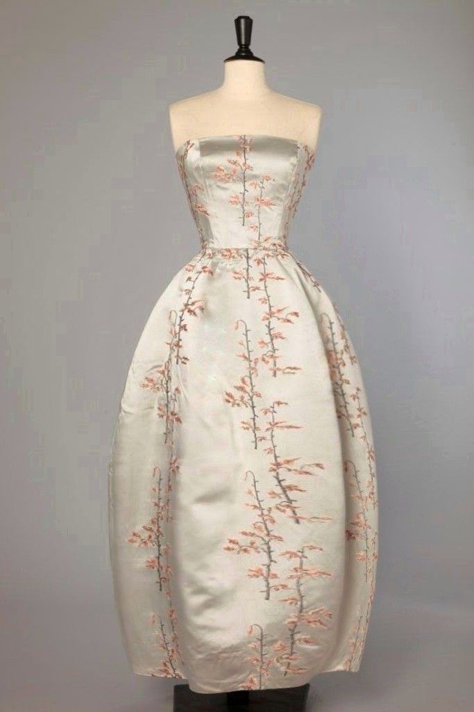 girlhomeshops – Elfenbeinfarbenes, zartrosa, geblümtes, langes Satin-Ballkleid, Ballkleid, gh5552