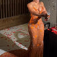 Orange Luxury Shiny Beaded V Neck Sexy Elegant Mermaid Slim Fit Long Floor Length Train Ball Gown Evening Gown Party Dress Prom Dress gh3660