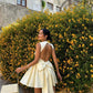 Girlhomeshops-Yellow fashion sweet backless elegant short satin homecoming dress birthday dress gh5268