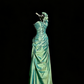 Mint Green One-Shoulder Ruffled Ruched Satin Gown gh7096