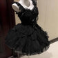 Black Princess Tulle Short Homecoming Dress Prom Dress gh4643