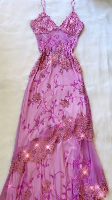 Pink Fashion Exquisite Beaded Spaghetti Strap A-Line Lace Floor Length Elegant Ball Gown Evening Dress gh3168