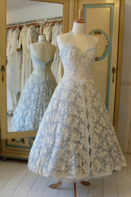 girlhomeshops-Homecoming Dress Niche retro fashion lace princess suspenders long prom dress gh5835