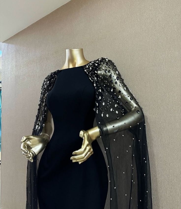 Girlhomeshops-Schwarzes, exquisites, perlenbesetztes, langes, enges Tüll-Satin-Ballkleid, Abendkleid, Geburtstagspartykleid, gh5384