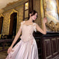 Pink vintage long satin formal Prom dress evening dress party dress gh4901
