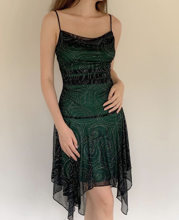 Green vintage sparkly formal homecoming dress short Chiffon gothic rock fairy hoco dress homecoming dance prom dress gh4608