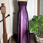 Purple Elegant Beautiful Exquisite Floral Beading Vintage A-Line Spaghetti Strap Long Satin Tulle Ball Gown Evening Dress Birthday Party Dress Prom Dress gh3909