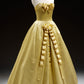 girlhomeshops - Robe de bal princesse élégante en satin jaune, longue, gh5597