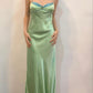 Green vintage elegant rhinestone gemstone beaded embellished long ball gown evening dress gh3030