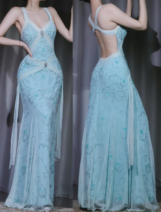 New Fashionable Retro Formal Dress, Romantic Dress, Date Dress, Long Party Dress gh6520