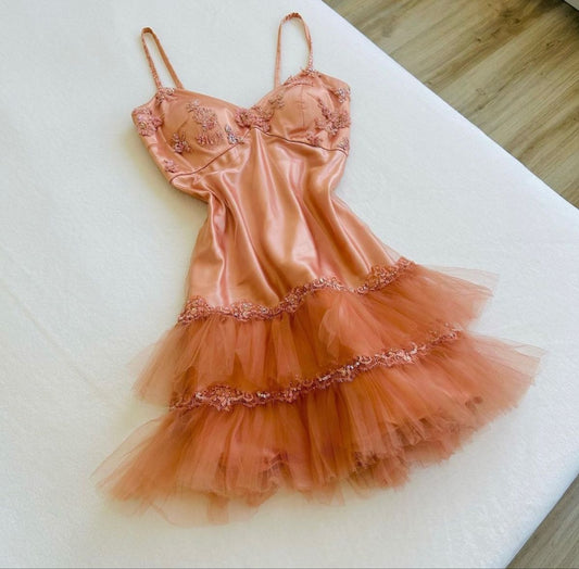 girlhomeshops-Exquisite beaded short floral homecoming dress in chiffon tulle gh5787