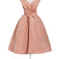 girlhomeshops--Peach Pink Simple Medium Length/Short Princess Elegant Formal Homecoming Dress Hoco Dress gh5604