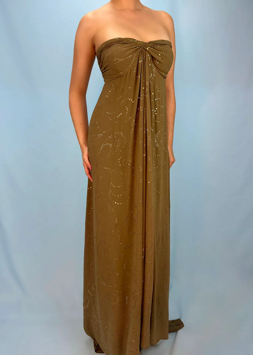 Robe de soirée longue en mousseline de soie, élégante, vert matcha, avec perles exquises, longueur au sol, robe de bal, robe de soirée, gh3771
